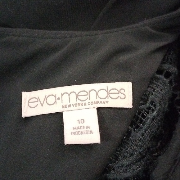 Eva Mende Black Lace Long Sleeve Dress Size 10 - Picture 4 of 5